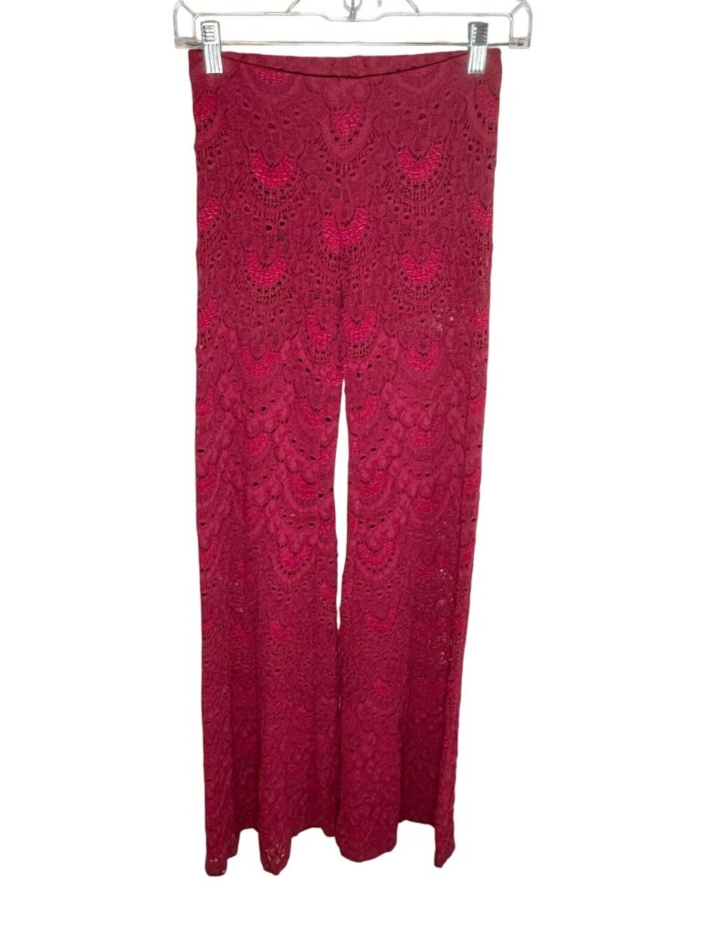 Nightcap Spanish Fan Lace Pants in a raspberry red - Size 1 (XS)